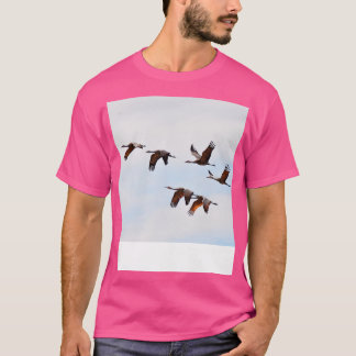 Sandhill Cranes Migratie Nebraska Vogelspotten T-shirt