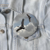 SANDHILL CRANES RONDE BUTTON 4,0 CM (In situ)