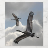 SANDHILL CRANES WIJN ETIKET (Enkel label)