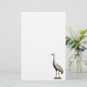 Sandhill kraan foto briefhoofd papier (Staand voorkant)