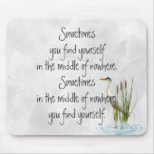 Sandhill kraan met offerte muismat (Voorkant)