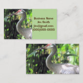 Sandhill kraan visitekaartje (Voorkant / Achterkant)