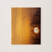 Sandhill kranen gedempt tegen stijgende zon legpuzzel (Verticaal)