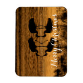 Sandhill kranen, vrolijk kerstfeest magneet (Verticaal)