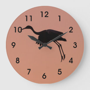 Sandhill Silhouette op een roze zonnehemeleplek Grote Klok