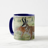 Sandhills Pronghorn Antelope Wildlife Art Mok (Voorkant links)