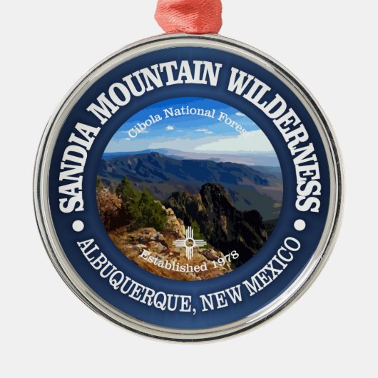Sandia Mountain Wilderness Metalen Ornament (Voorkant)