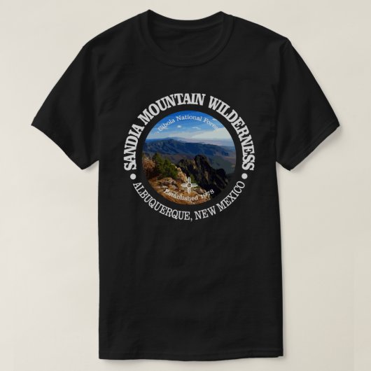 Sandia Mountain Wilderness (WA) T-shirt (Design voorkant)