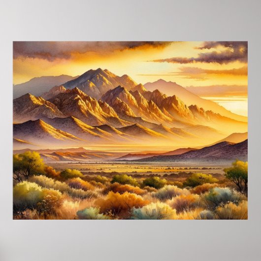 Sandia Mountains New Mexico Poster (Voorkant)