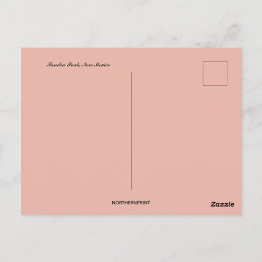 Sandia Peak New Mexico Briefkaart (Achterkant)