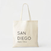 Sandiego Wedding Welcome Canvas tas (Voorkant)