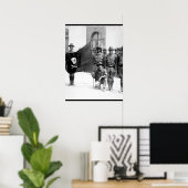 Sandino's vlag. Nicaragua, 1932. (marinekorps)_ Poster (Thuiskantoor)