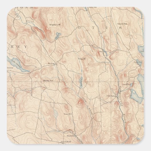 Sandisfield, Massachusetts Vierkante Sticker (Voorkant)