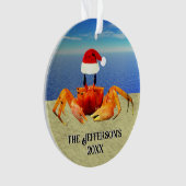 Sandkrab in Santa Hat Ornament (voorkant)