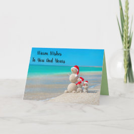Sandman Family Beachy Christmas Feestdagen Kaart