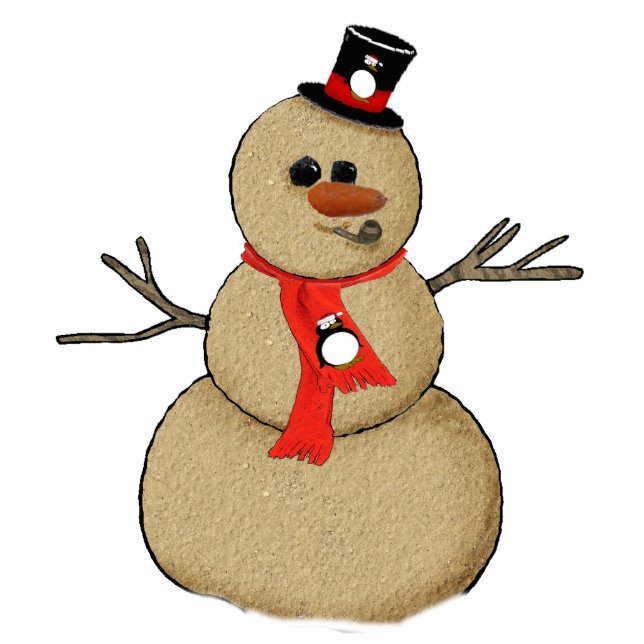 Sandman kerstversiering fotobeeldje ornament (Voorkant)