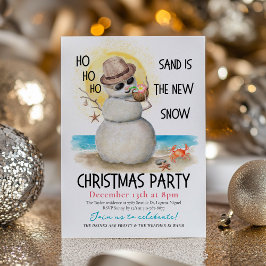 Sandman Tropical Beach Christmas Party Kaart