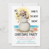 Sandman Tropical Beach Christmas Party Kaart (Voorkant)