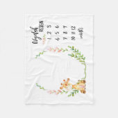 Sandnat Store Gepersonaliseerde Giraffe Baby Miles Fleece Deken (Voorkant)