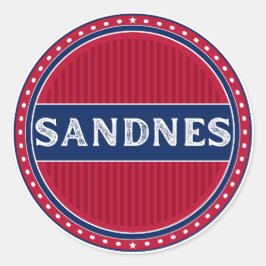 Sandnes City Pride Embleem – Noorse identiteit Ronde Sticker