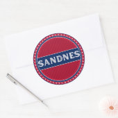 Sandnes City Pride Embleem – Noorse identiteit Ronde Sticker (Envelop)