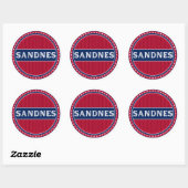 Sandnes City Pride Embleem – Noorse identiteit Ronde Sticker (Vel)