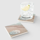 Sandollar Beach Limestone Stenen Onderzetter (Zijkant)