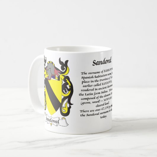 Sandoval Family Coat of Arms mok (Voorkant links)