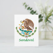 Sandoval Mexicaans Nationaal Zegel Briefkaart (Staand voorkant)