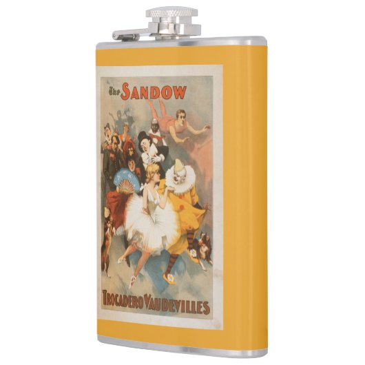 Sandow Trocadero Vaudevilles Carnival Theme Heupfles (Links)