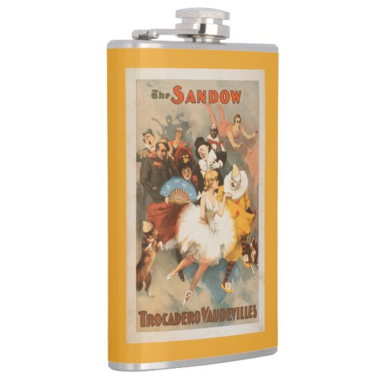 Sandow Trocadero Vaudevilles Carnival Theme Heupfles (Rechts)