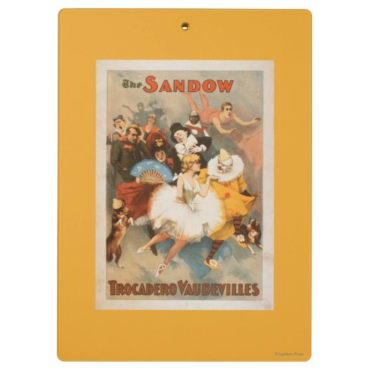 Sandow Trocadero Vaudevilles Carnival Theme Klembord (Achterkant)