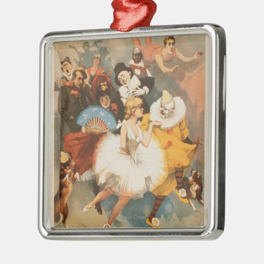 Sandow Trocadero Vaudevilles Carnival Theme Metalen Ornament (Links)
