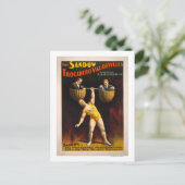 Sandow Trocadero Vaudevilles Weightlift Briefkaart (Staand voorkant)