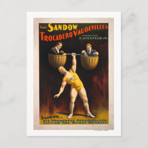 Sandow Trocadero Vaudevilles Weightlift Briefkaart