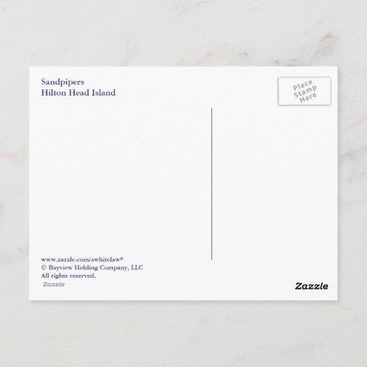 Sandpeper Briefkaart (Achterkant)