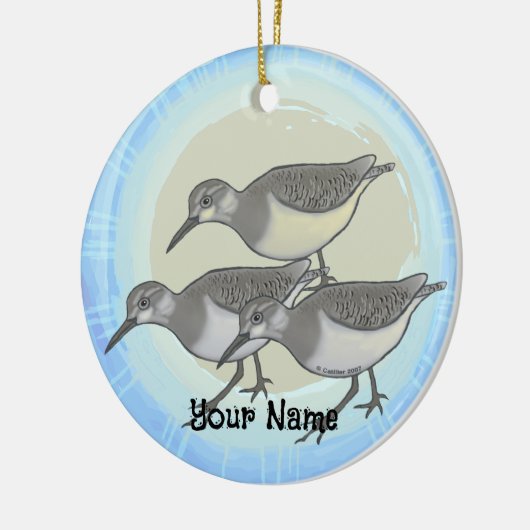 Sandpeper Keramisch Ornament (Links)