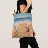 Sandpeper van het Zee Shore Canvas tas (Dichtbij)