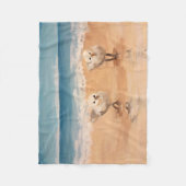 Sandpeper van het Zee Shore Fleece Blanket (Voorkant)