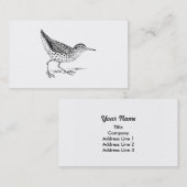 Sandpiper Bird Art Visitekaartje (Voorkant / Achterkant)