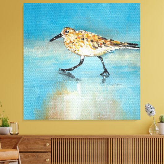 Sandpiper North American Wading Shorebird Canvas (Insitu (Woonkamer))