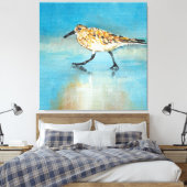 Sandpiper North American Wading Shorebird Canvas Afdruk (Insitu (Slaapkamer))