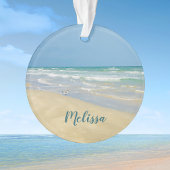 Sandpiper op de Seashore | Aangepast piepstrand Ornament