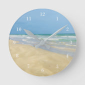 Sandpiper op de Seashore | Schitterend strand Ronde Klok (Voorkant)