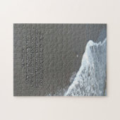 Sandpiper op het strand met de Schrift Legpuzzel (Horizontaal)