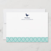 Sandpiper Personalized Stationery Flat Kaarten Notitiekaartje (Voorkant)