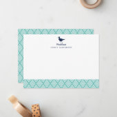 Sandpiper Personalized Stationery Flat Kaarten Notitiekaartje (Voorkant / Achterkant in situ)