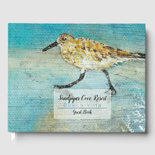 Sandpiper Shorebird Coastal Beach House Gastenboek (Voorkant)