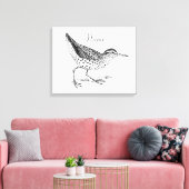 Sandpiper Shorebird Thunder_Cove Canvas Afdruk (Insitu (Woonkamer))