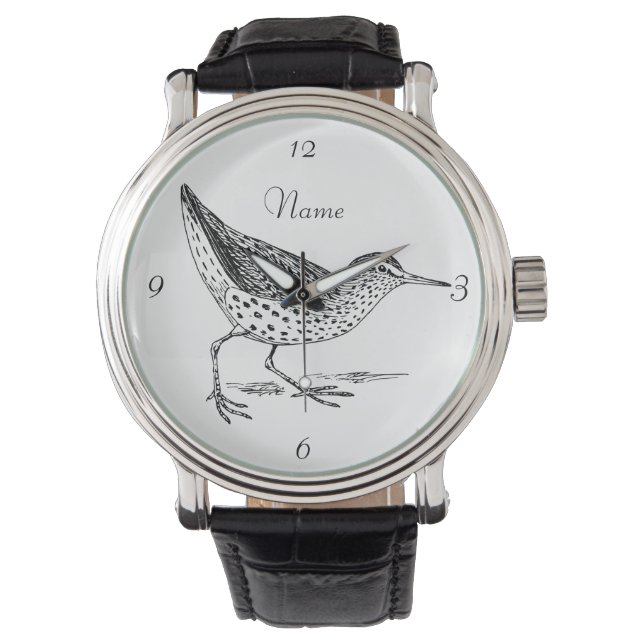 Sandpiper Shorebird Thunder_Cove Horloge (Voorkant)
